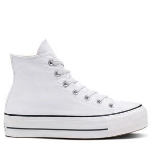 Converse White Platform High Top Sneakers